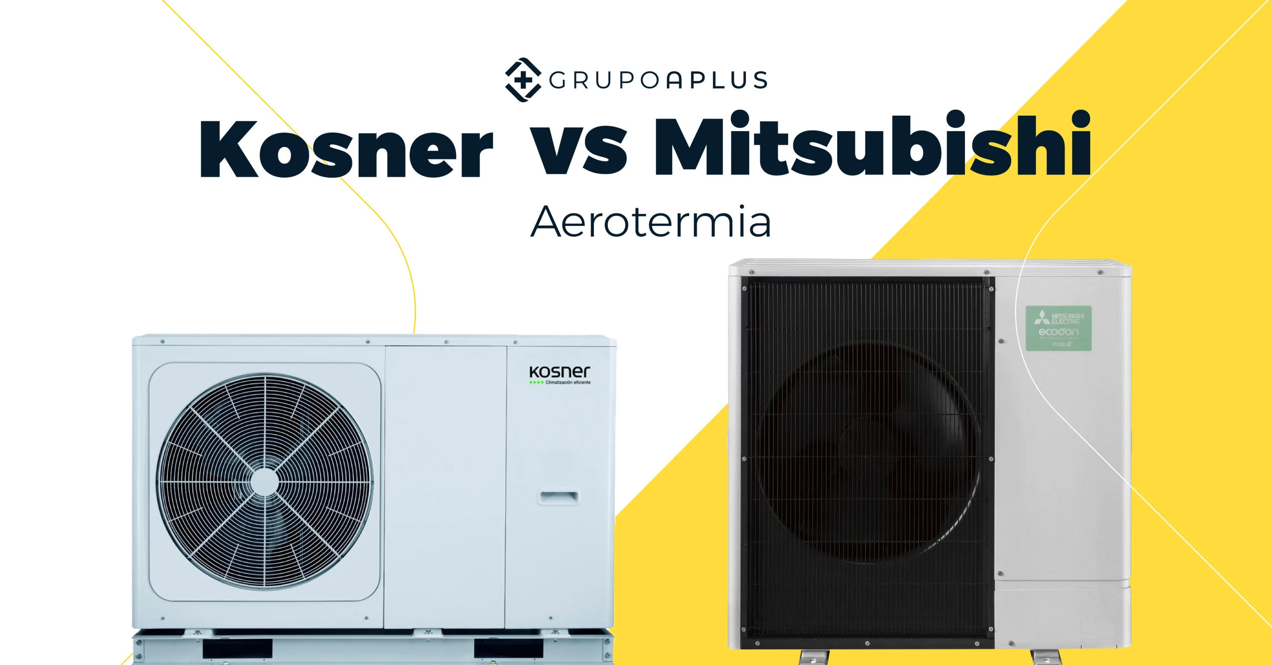 Comparativa entre aparatos de aerotermia de Mitsubishi y Kosner